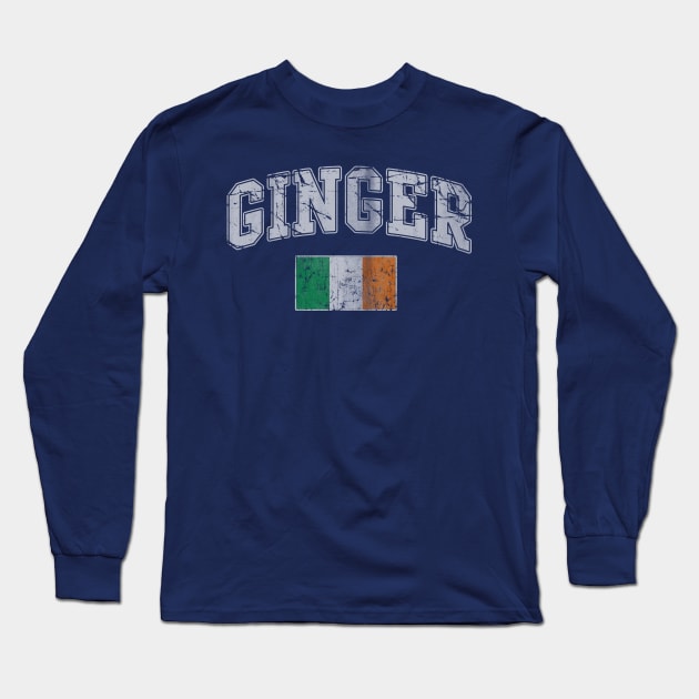 Ginger Irish Flag Ireland St Patricks Day Long Sleeve T-Shirt by E